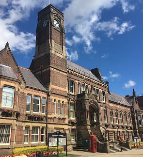 A view of St Helen's town hall