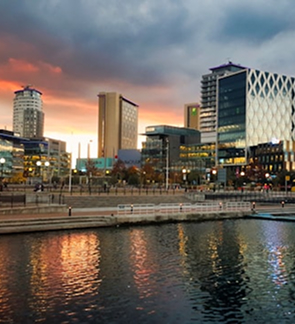 A view of the Salford Quays