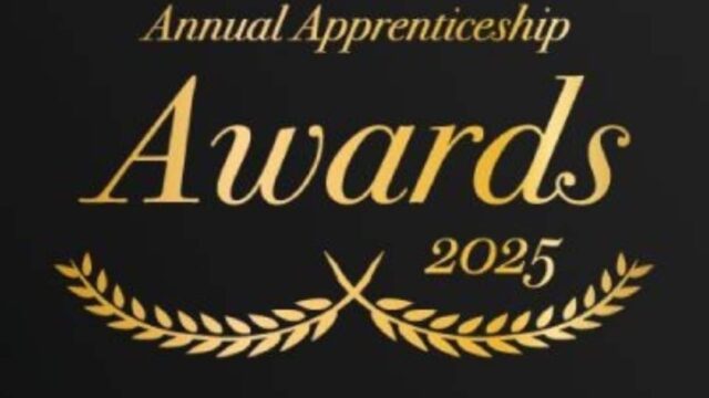 A graphic saying Annual Apprenticeship Awards 2025