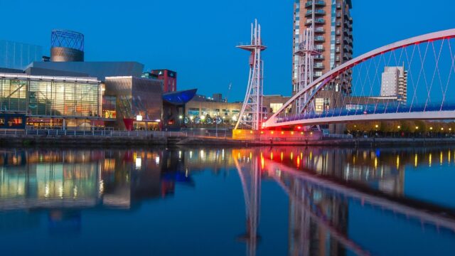 A view of the Salford Quays