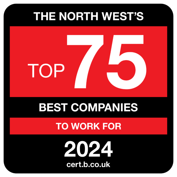 The North West's top 75 best companies to work for 2024 logo
