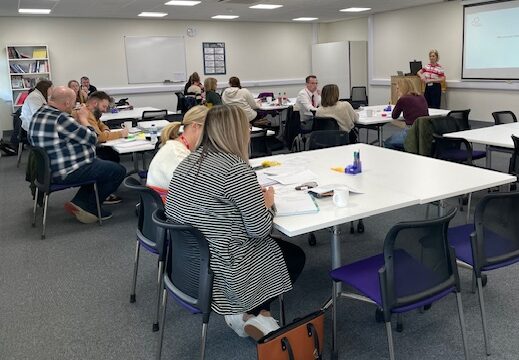 a room full of people on the careers leaders course