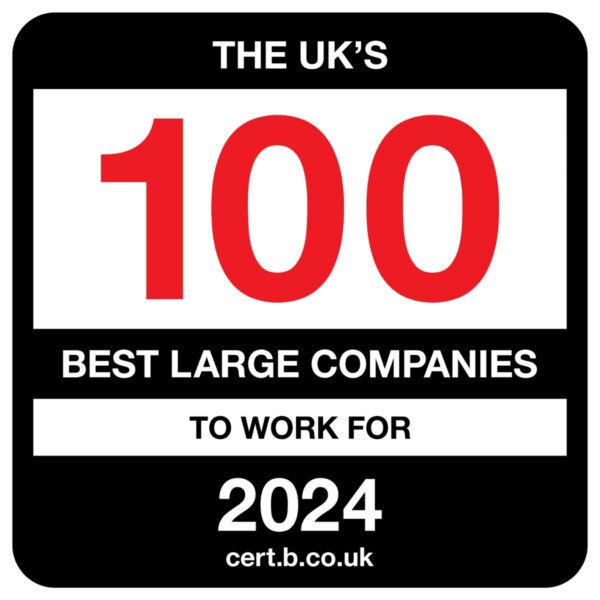 The UK's 100 Best Large Companies to work for 2024.