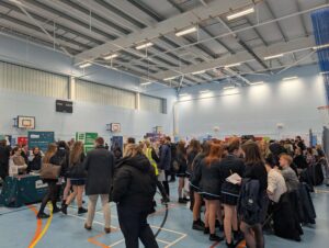 A large group of students from various local schools attend the What Next Skills Show at the Hive Youth Zone, delivered by Career Connect on behalf of Wirral Council.