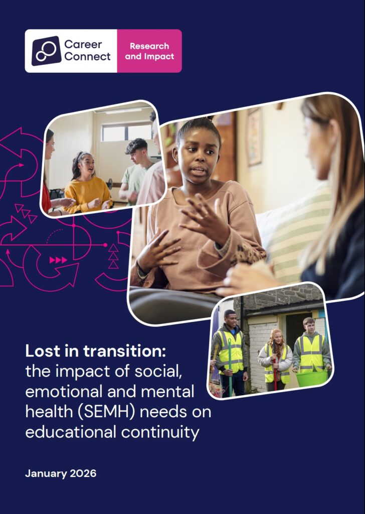 The front cover of Career Connect's Lost in Transition report.