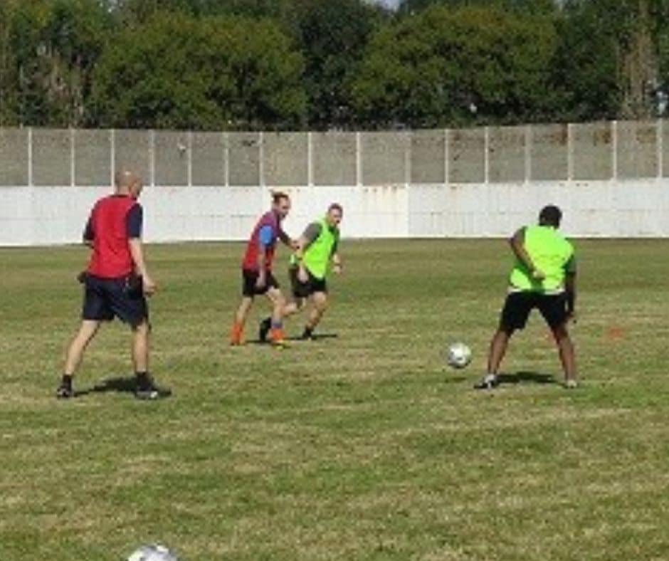 This image shows some of our Achieve CFO3 participants of Futures Through Football at HMP Wymott