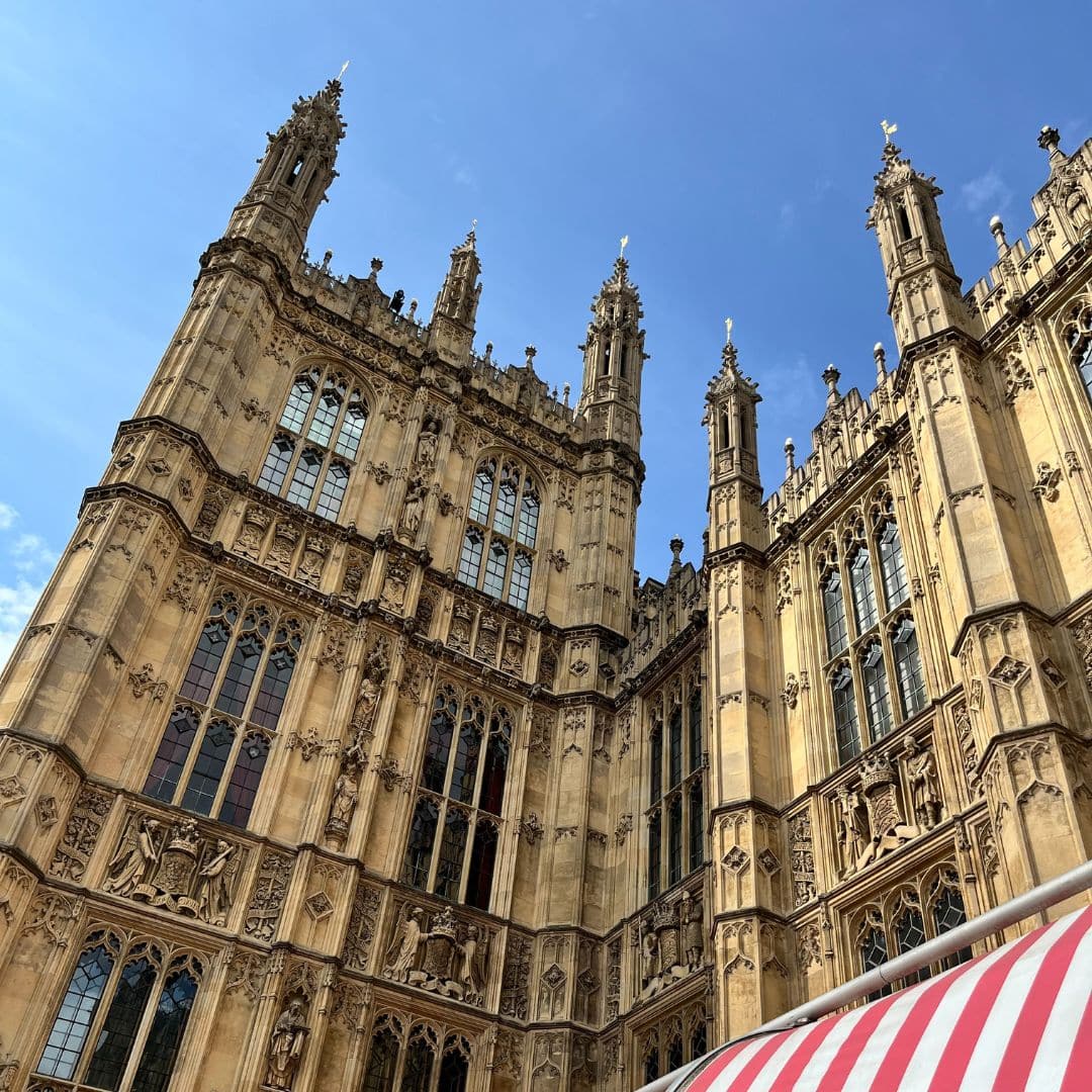 The Houses of Parliament in London.